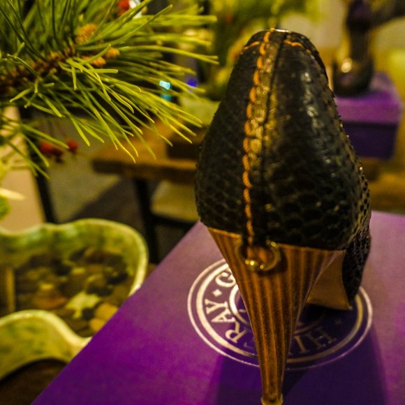 Guillaume  black  shoes from anaconda skin size 37 - Picture 4 of 8